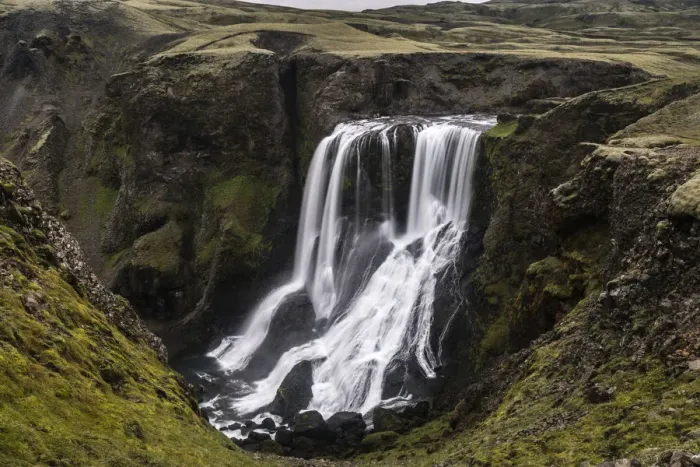 Framed Print : Fagrifoss waterfall, river Geirlandsa, Lakagigar region, Vatnajokull National Park, highlands, Iceland Framed Print : Fagrifoss waterfall, river Geirlandsa, Lakagigar region, Vatnajokull National Park, highlands, Iceland