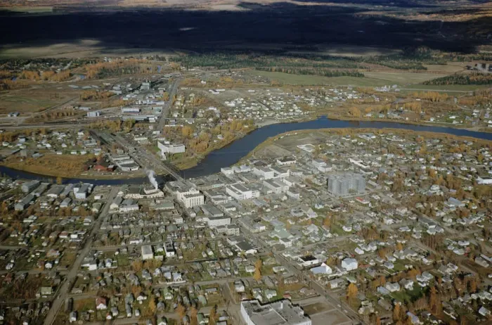 Framed Print : Fairbanks. An aerial view of the city of Fairbanks Framed Print : Fairbanks. An aerial view of the city of Fairbanks