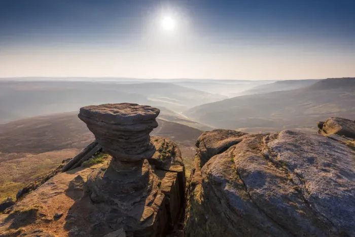 Framed Print : Fairbrooke Naize rocks, Kinder Scout. English Peak District. UK Framed Print : Fairbrooke Naize rocks, Kinder Scout. English Peak District. UK