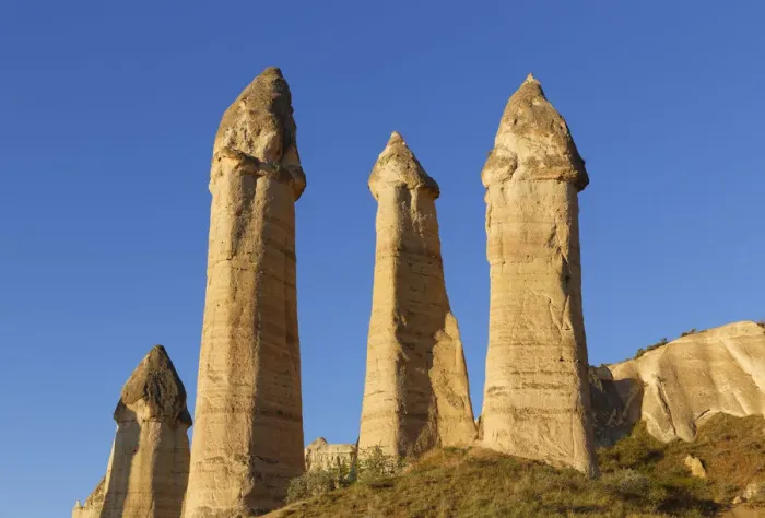 Framed Print : Fairy chimneys, phallus-shaped tufa formations, Love Valley, Goreme National Park, Cappadocia, Nevsehir Province, Central Anatolia Region, Turkey