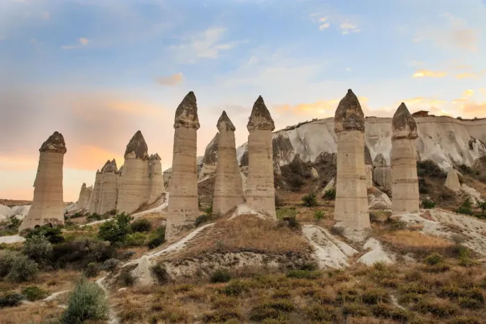 Framed Print : Fairy Chimneys in Red Valley, Goreme National Park, Goreme, Cappadocia, Anatolia, Turkey