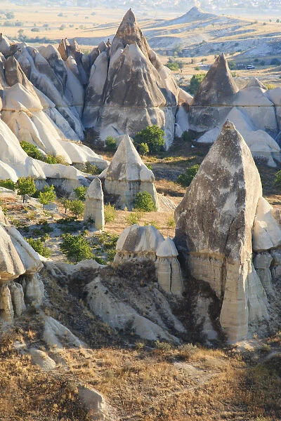 Fairy Chimneys in Red Valley, Goreme National Park, Goreme, Cappadocia, Anatolia, Turkey