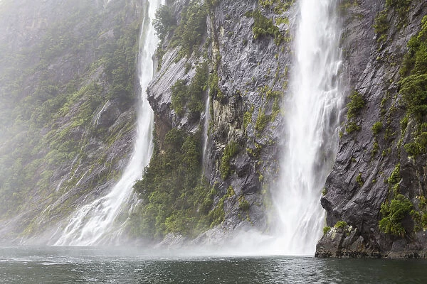 The Fairy Falls in Milford Sound, Fiordland National Park, Southland Region, New Zealand