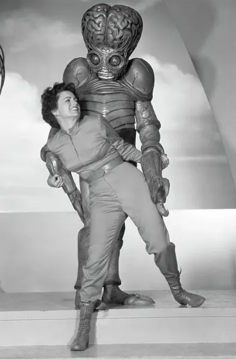 Framed Print : Faith Domergue with Space Mutant Framed Print : Faith Domergue with Space Mutant