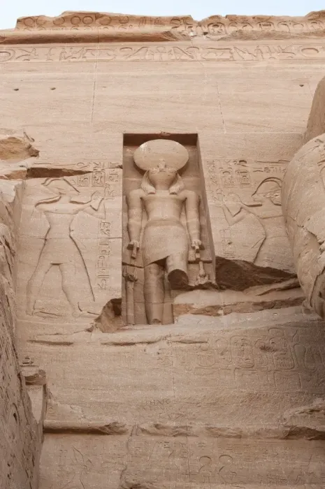 Framed Print : Falcon-headed sun god Ra-Harakhty at Abu Simbel Framed Print : Falcon-headed sun god Ra-Harakhty at Abu Simbel