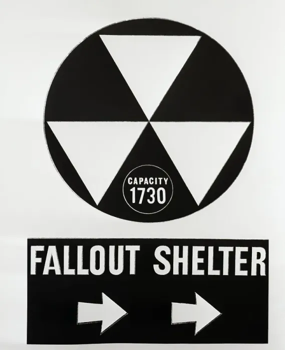 Framed Print : Fallout Shelter Sign Framed Print : Fallout Shelter Sign