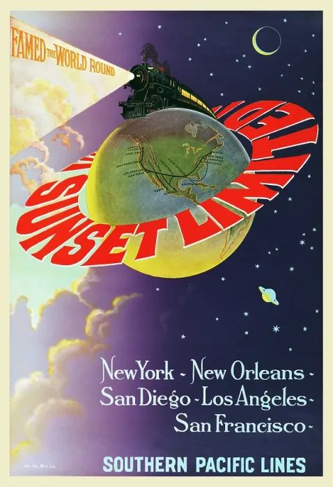 Framed Print : Famed the World Round. Sunset Limited Framed Print : Famed the World Round. Sunset Limited