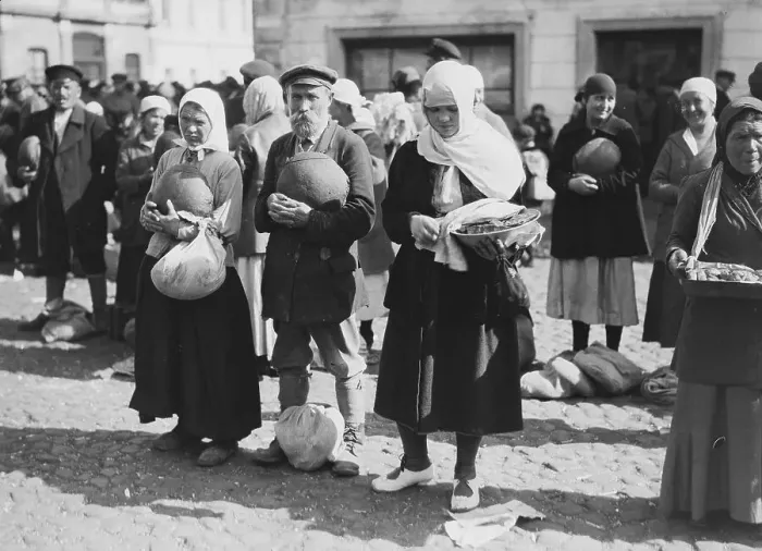 Framed Print : Families Carrying Food Framed Print : Families Carrying Food
