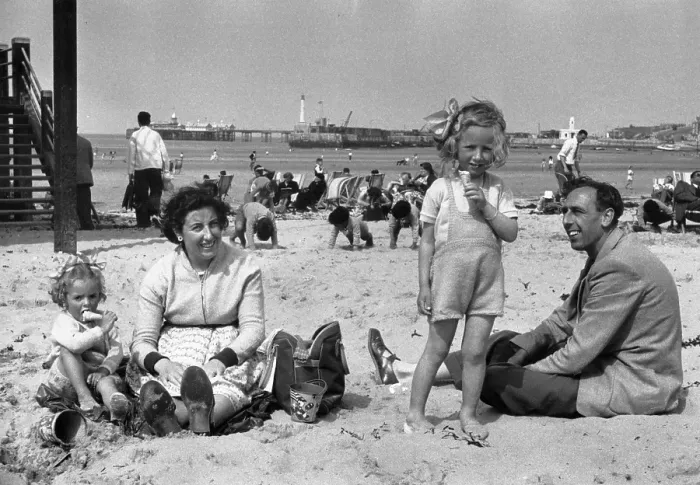 Framed Print : Family On Beach Framed Print : Family On Beach