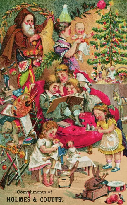 Framed Print : Family Christmas Scene Framed Print : Family Christmas Scene