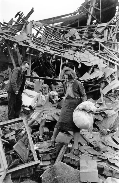 Framed Print : Family In Debris Framed Print : Family In Debris