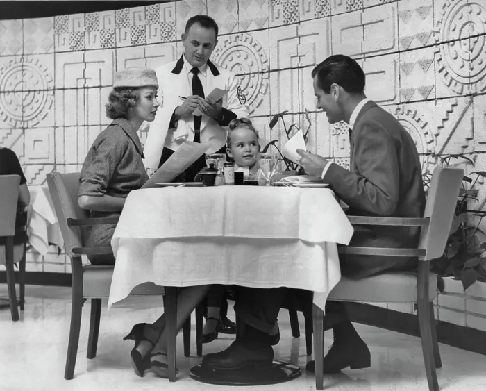 Framed Print : Family Dines Out Framed Print : Family Dines Out