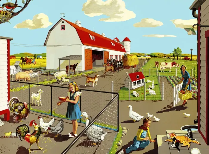 Framed Print : Family on the Farm Framed Print : Family on the Farm