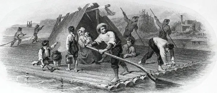 Framed Print : Family Going Westward On River Raft Framed Print : Family Going Westward On River Raft