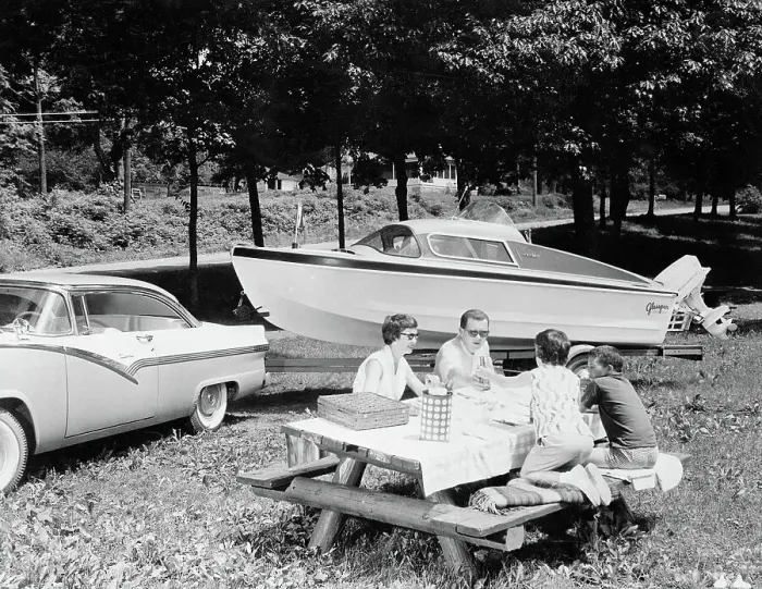 Framed Print : Family Having a Picnic