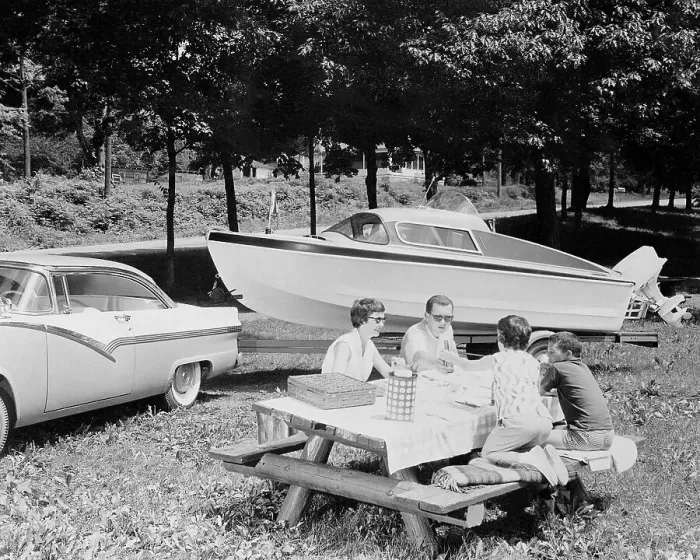Framed Print : Family Having a Picnic