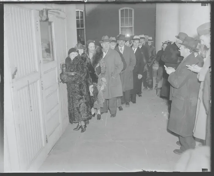Framed Print : Family Members Waiting for Lindbergh Trial Framed Print : Family Members Waiting for Lindbergh Trial