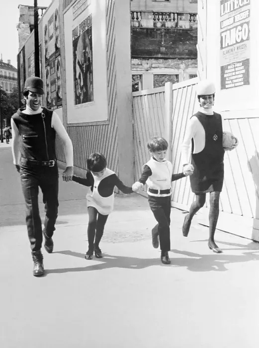 Framed Print : Family Modeling Space Suits by Pierre Cardin Framed Print : Family Modeling Space Suits by Pierre Cardin