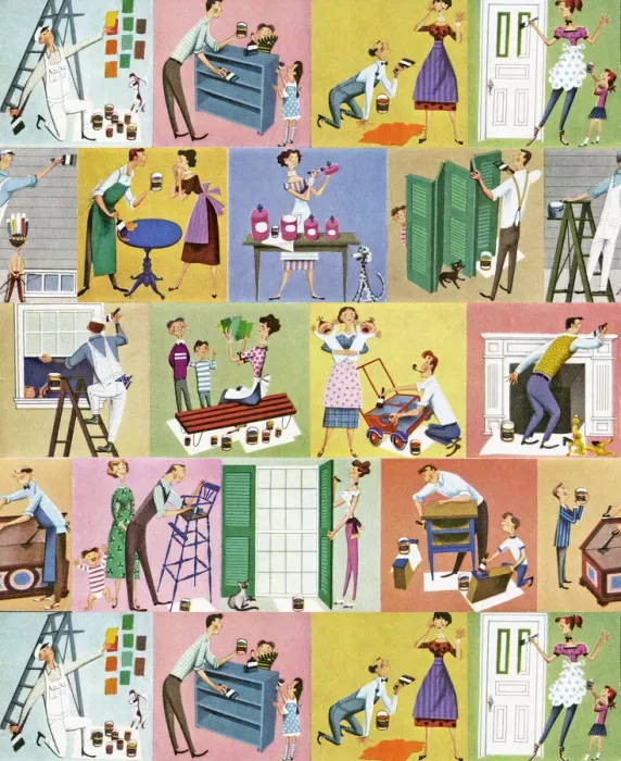 Framed Print : Family Painting Projects