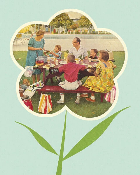 Family Picnic in a Flower
