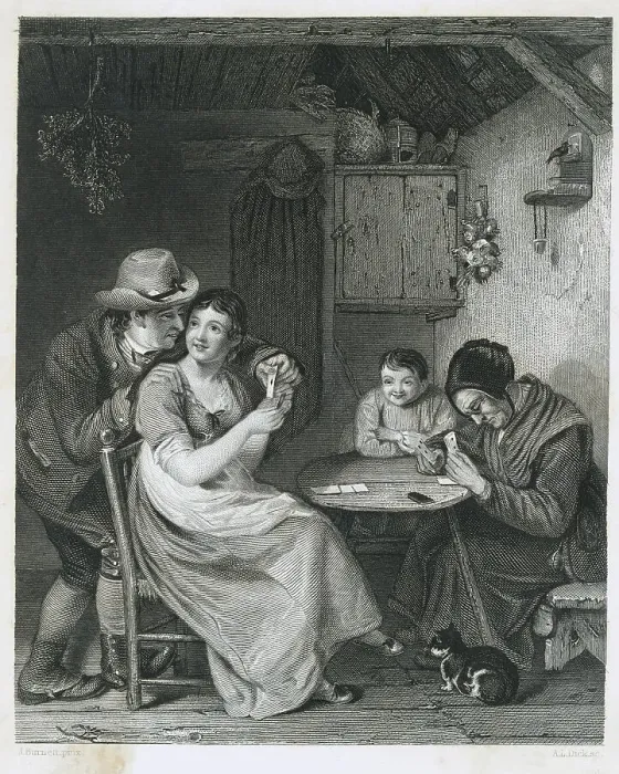 Framed Print : Family Playing Cards Framed Print : Family Playing Cards
