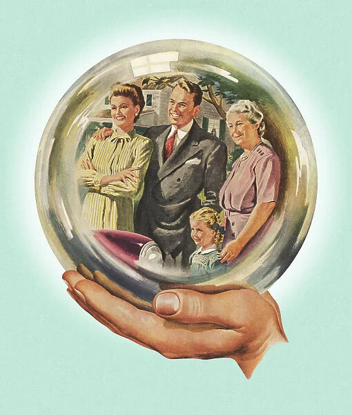 Family Shown in a Looking Glass