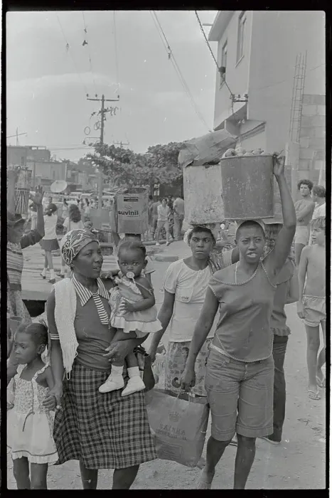 Framed Print : Family Walking in Slum Street of Rio de Janeiro Framed Print : Family Walking in Slum Street of Rio de Janeiro