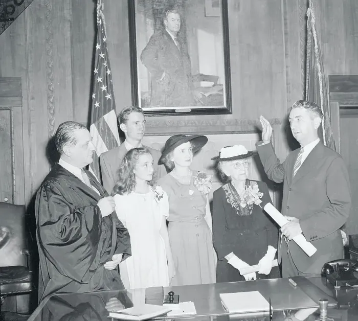 Framed Print : Family Watching Thomas C. Clark Taking Oath Framed Print : Family Watching Thomas C. Clark Taking Oath