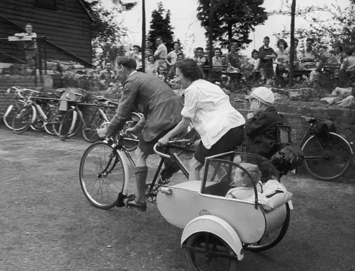 Framed Print : Family On Wheels Framed Print : Family On Wheels