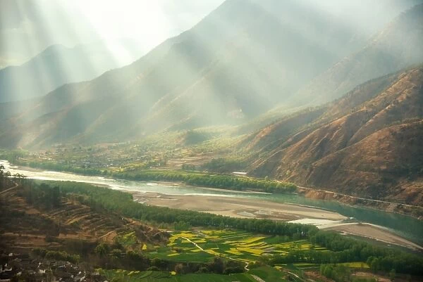 A famous bend of yangtze river in Yunnan Province
