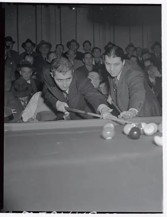 Framed Print : Famous Pool Players in Action Framed Print : Famous Pool Players in Action