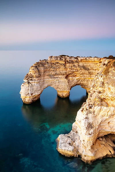 Famous rocky arch, Algarve, Portugal