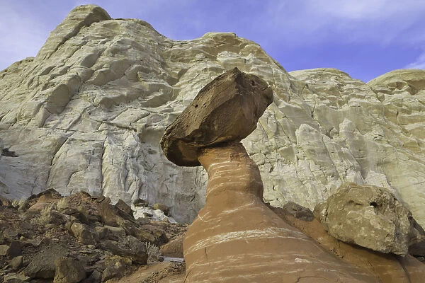 Fanciful toadstool shape of eroded sandstone, Utah