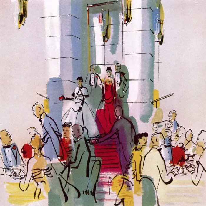 Framed Print : Fancy Black Tie Party