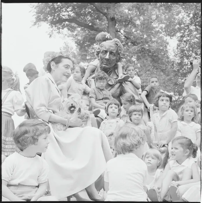 Framed Print : Fannie Hurst Telling Stories to Children Framed Print : Fannie Hurst Telling Stories to Children