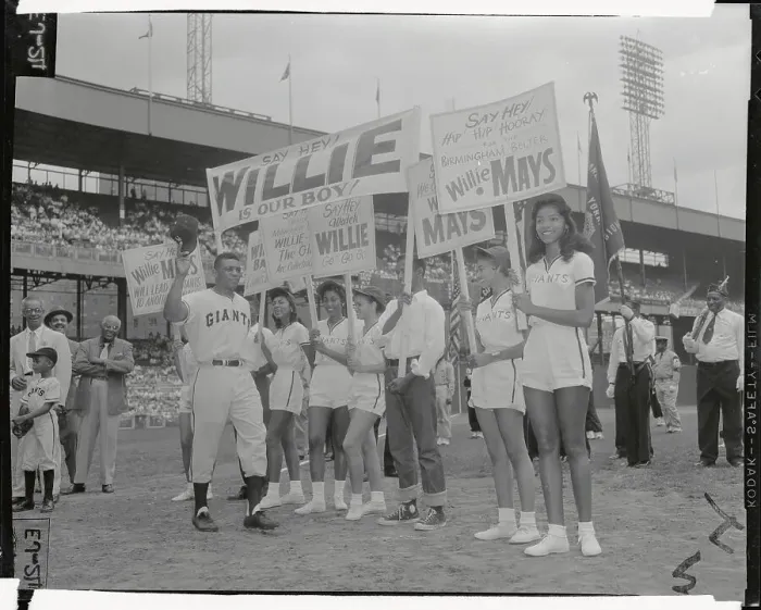 Framed Print : Fans Celebrating Willie Mays Framed Print : Fans Celebrating Willie Mays