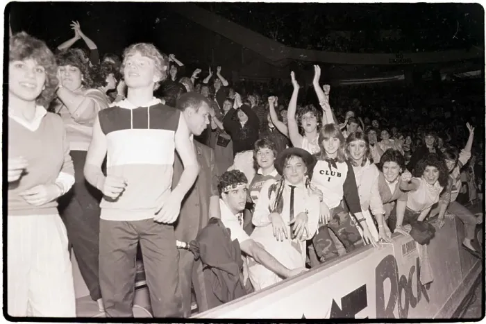 Framed Print : Fans Cheering at Culture Club Concert Framed Print : Fans Cheering at Culture Club Concert