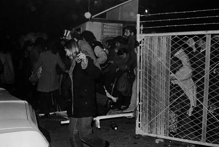 Framed Print : Fans Storm Gate Of Rock Festival Framed Print : Fans Storm Gate Of Rock Festival
