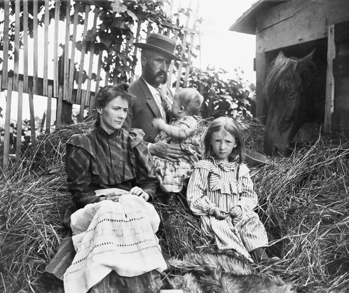 Framed Print : Farm Family in 1900 Framed Print : Farm Family in 1900