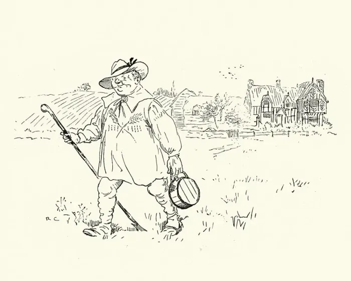 Framed Print : The farmer going to work. The Milkmaids father, Nursery Rhyme