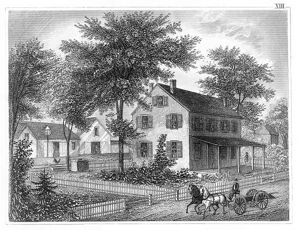 Farmer residence engraving 1873