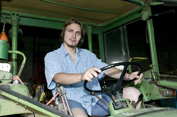 Farmer on a tractor