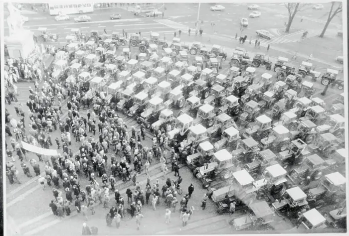 Framed Print : Farmers Blocking Traffic in Protest Framed Print : Farmers Blocking Traffic in Protest