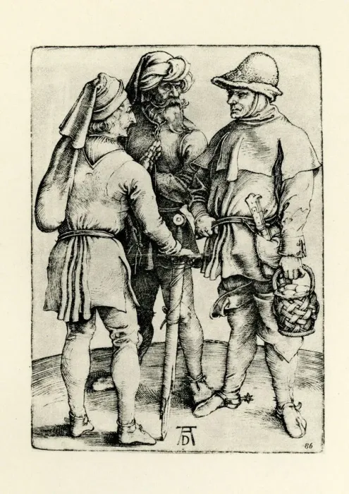 Framed Print : Three farmers talking Framed Print : Three farmers talking
