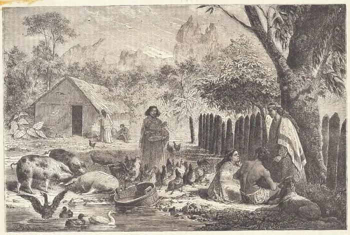 Framed Print : Farmers Tending Animals Framed Print : Farmers Tending Animals