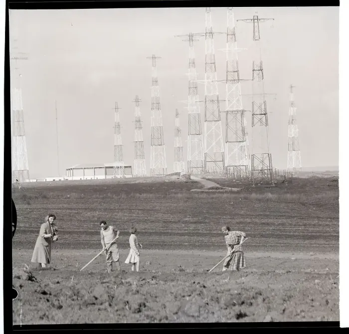 Framed Print : Farmers Tilling Ground With Antennae In Framed Print : Farmers Tilling Ground With Antennae In