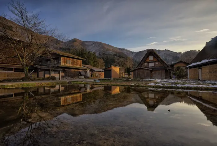 Framed Print : Farmhouses, Shirakawago - Japan Framed Print : Farmhouses, Shirakawago - Japan