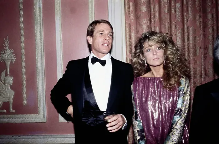 Framed Print : Farrah Fawcett and Ryan O'Neal Wearing Formal Attire Framed Print : Farrah Fawcett and Ryan O'Neal Wearing Formal Attire