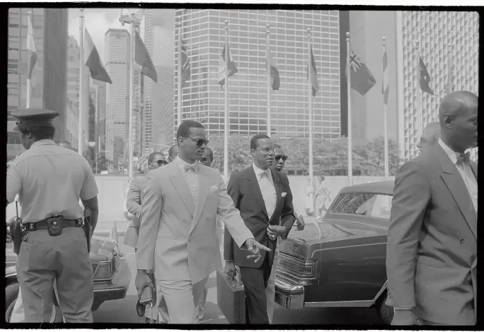Framed Print : Farrakhan Entering the U.N Framed Print : Farrakhan Entering the U.N