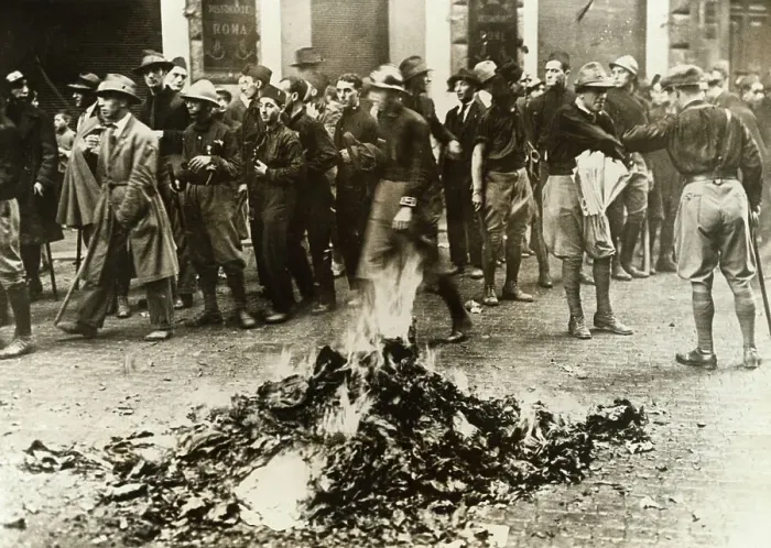 Framed Print : Fascists Burning Documents Framed Print : Fascists Burning Documents